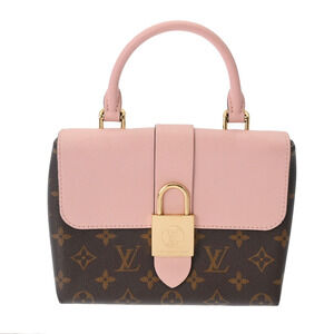 Louis Vuitton Monogram Locky Rose Pink Poodle Brown Canvas Bag